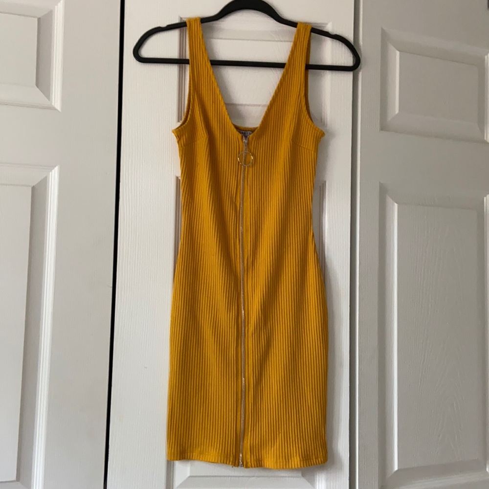 long yellow dress